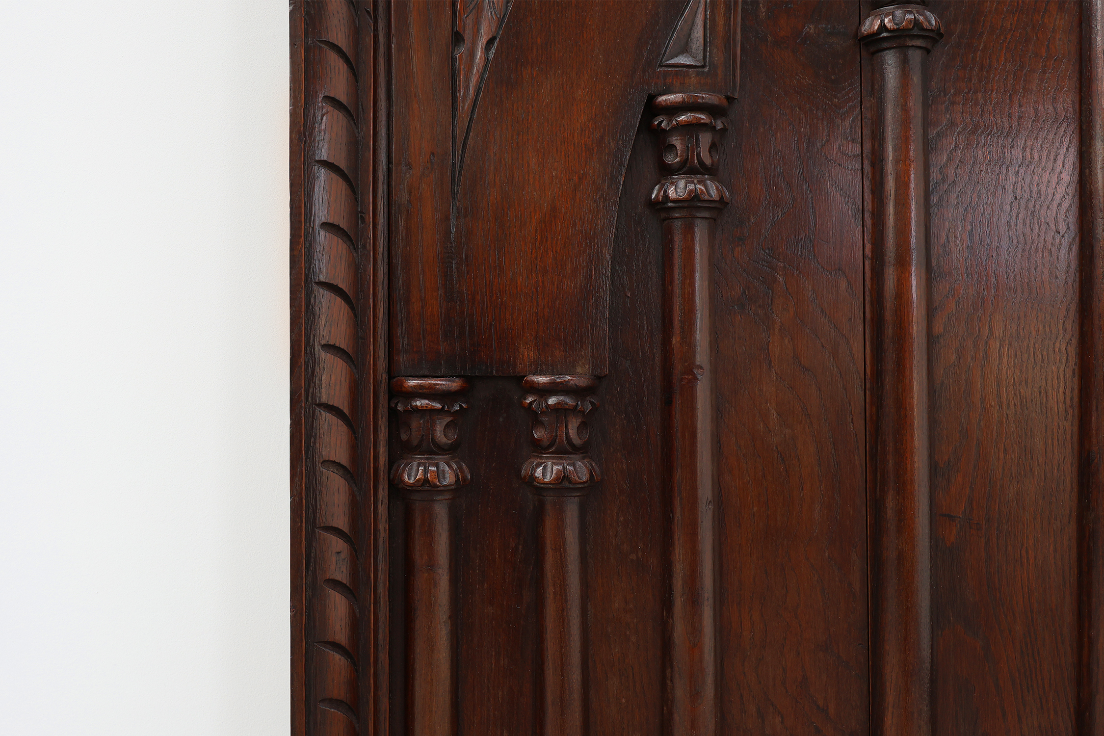 Large Carved Portuguese Oak Wall Panels, 1850s, Set of 2thumbnail